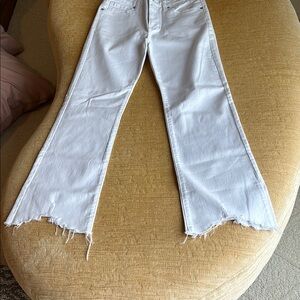 JBD Just Black Denim  White Flare Wide Leg Jeans